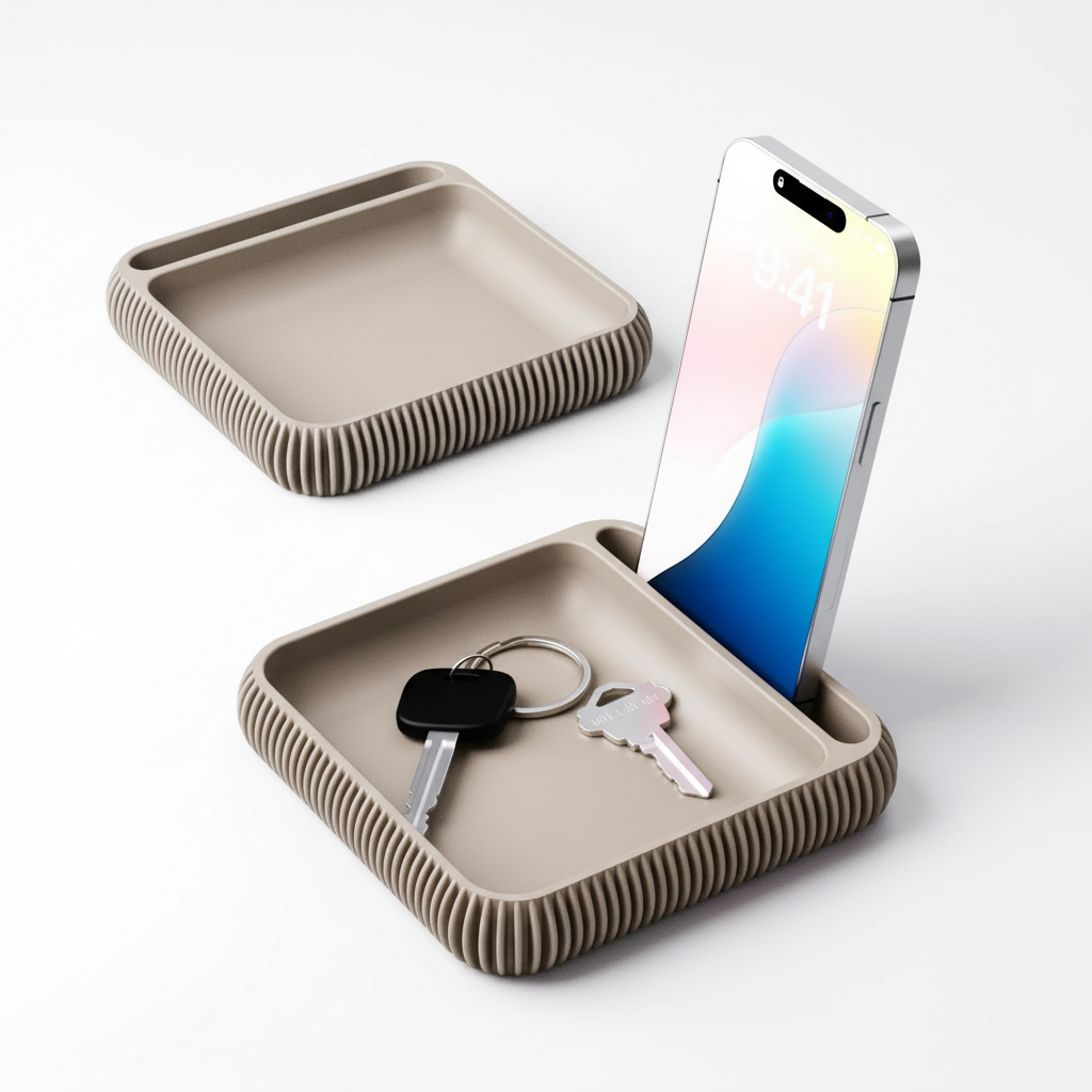 Phone Holder + Tray Type 3 – Beige