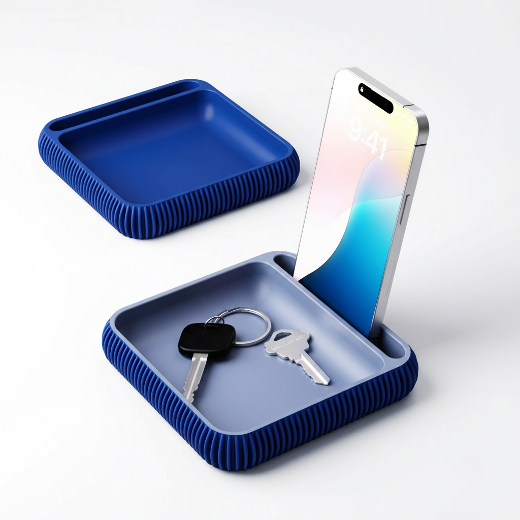 Phone Holder + Tray Type 3 – Blau
