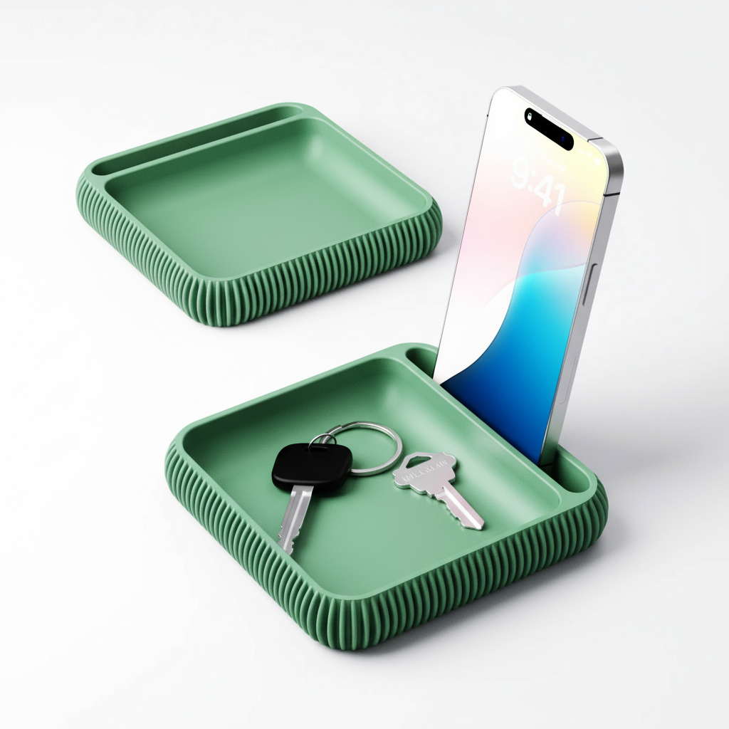 Phone Holder + Tray Type 3 – Grün