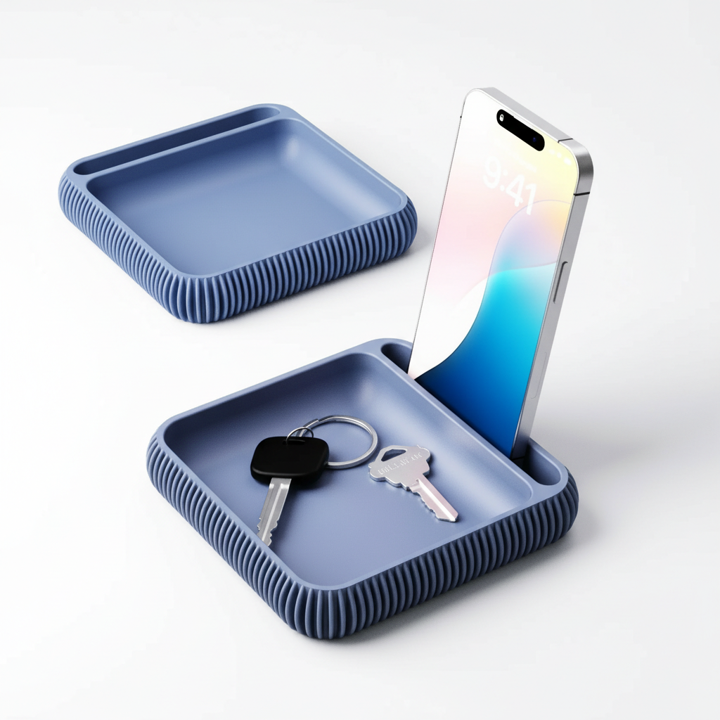 Phone Holder + Tray Type 3 – Hellblau