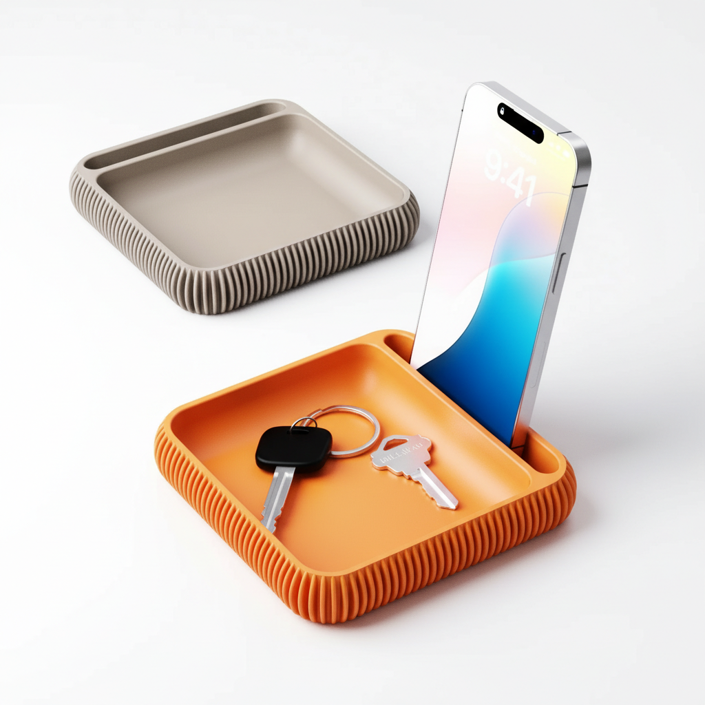 Phone Holder + Tray Type 3 – Orange