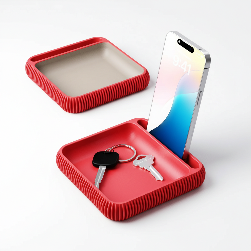 Phone Holder + Tray Type 3 – Rot