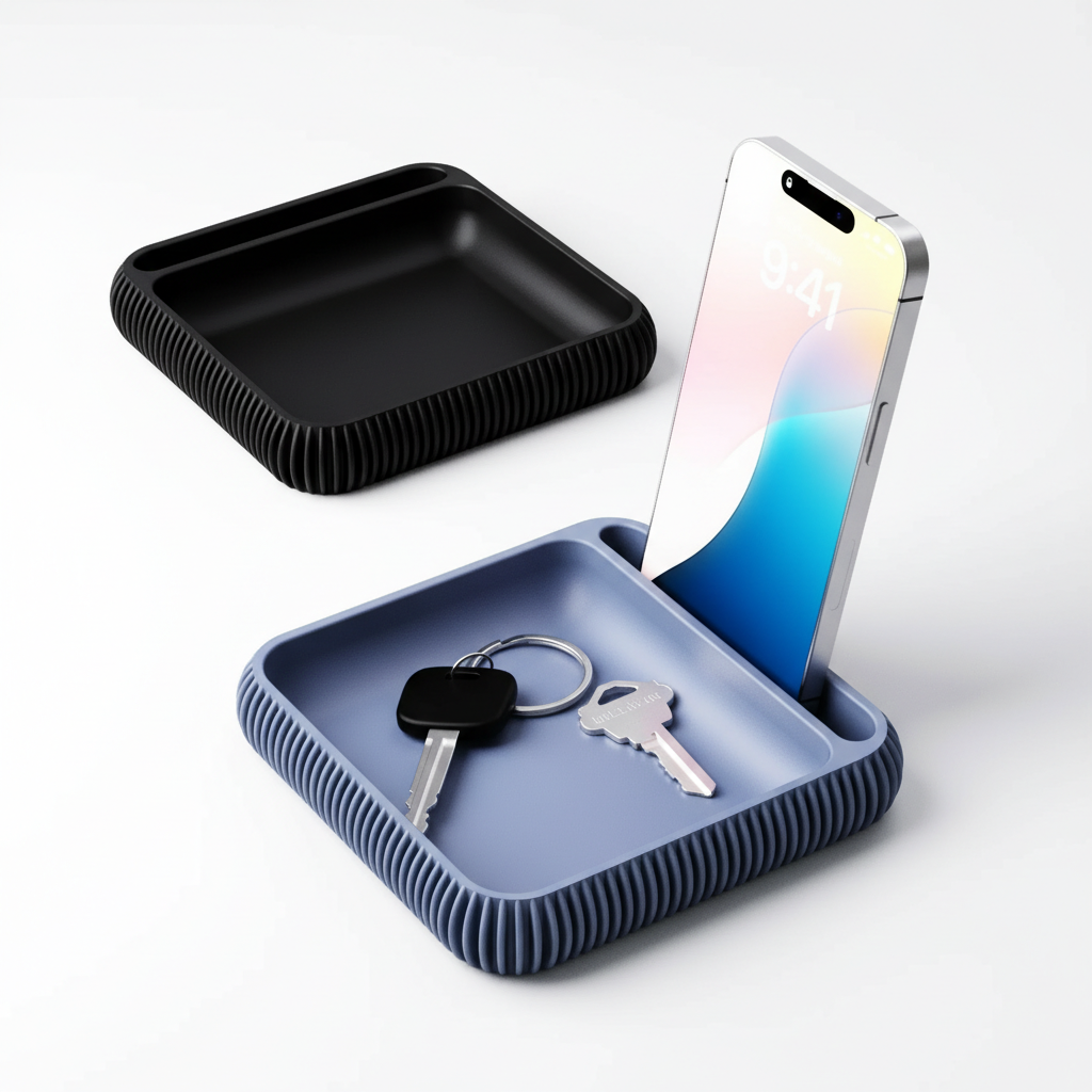 Phone Holder + Tray Type 3 – Schwarz