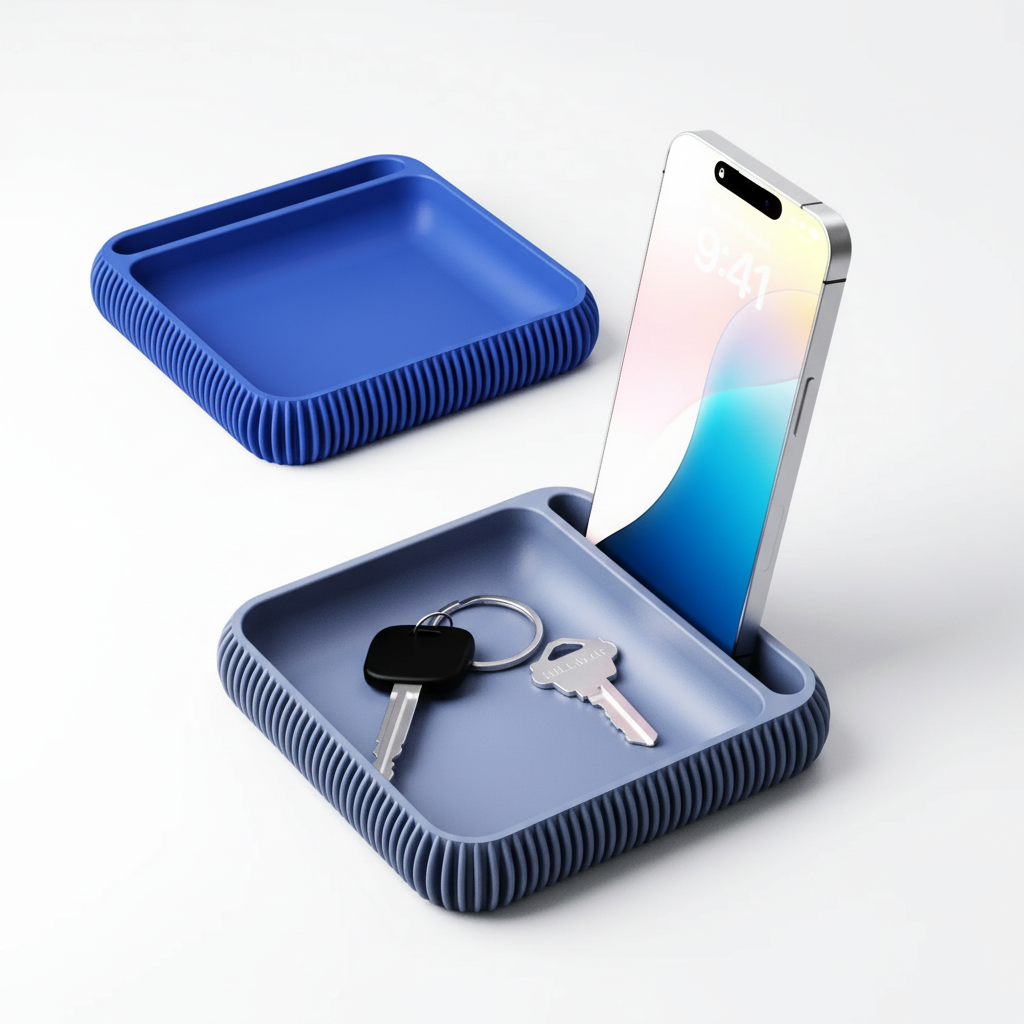Phone Holder + Tray Type 3 – Blau