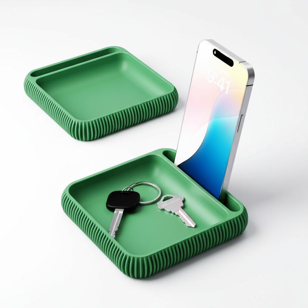 Phone Holder + Tray Type 3 – Grün