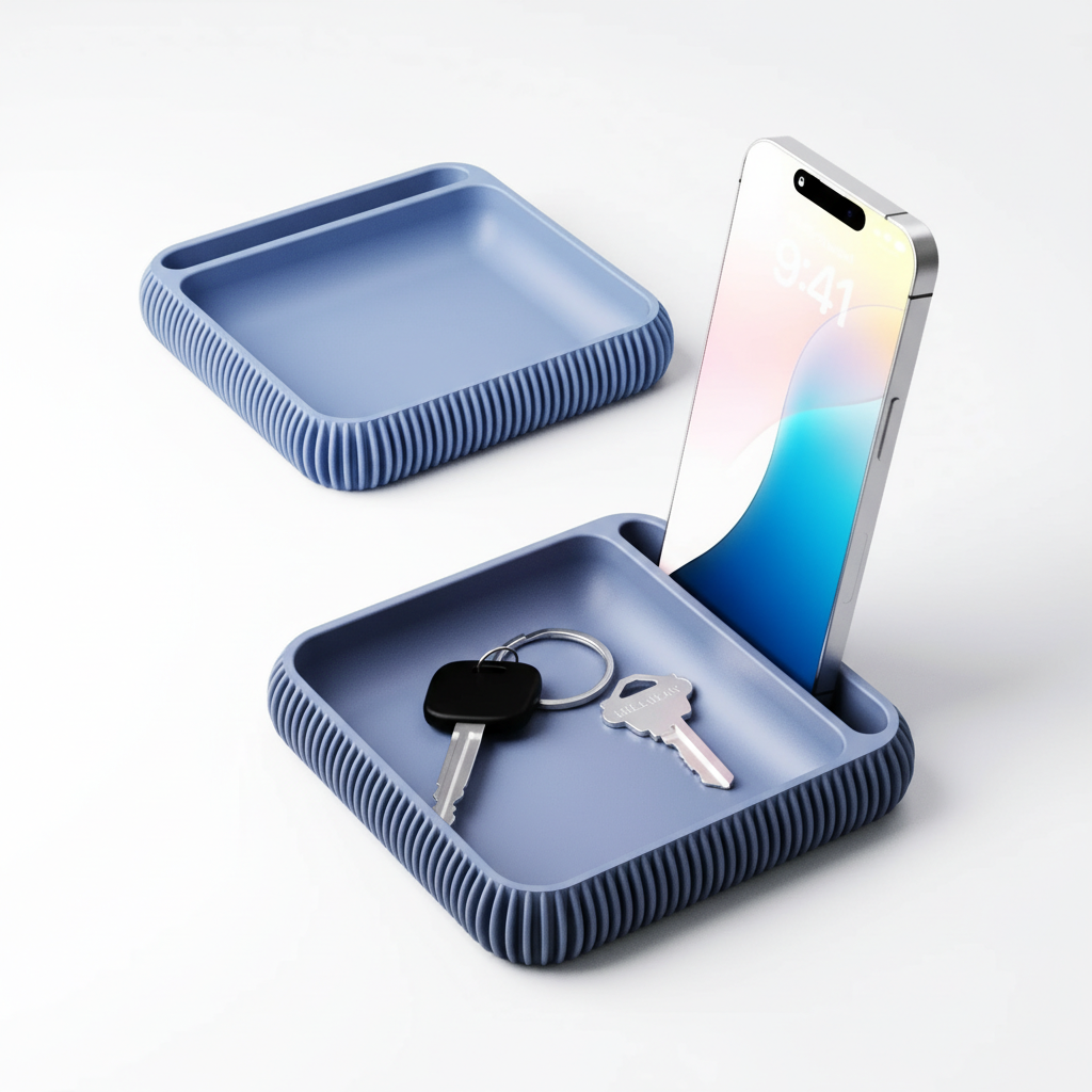 Phone Holder + Tray Type 3 – Hellblau