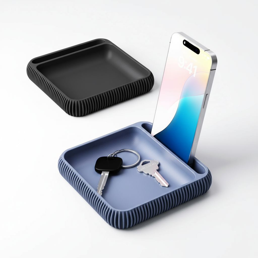 Phone Holder + Tray Type 3 – Schwarz